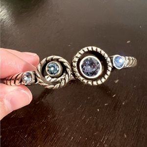 Brighton Halo Hinged Bangle Bracelet